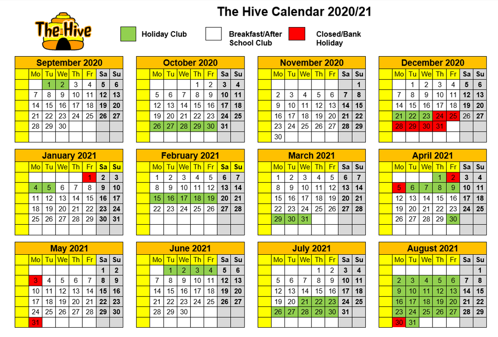 Calendar The Hive